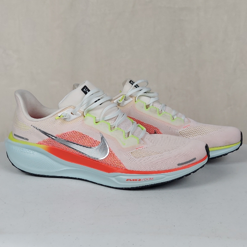 Nike Pegasus 41 Running Shoes Summit White/Chrome Mens 15